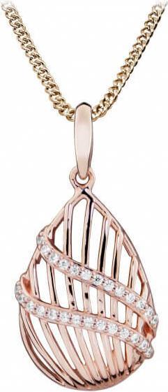 Produktbild Silver Cat Stylish pink gilded necklace with zircons SC426