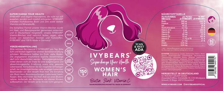Image du produit IVYBears Vitamines capillaires pour femmes (2 pièce(s), Gummies, 300 g)
