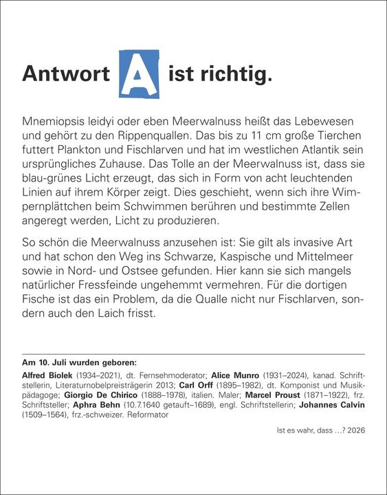 Produktbild Harenberg Ist es wahr, dass...? Tagesabreisskalender 2026 - Alltagswissen auf dem Prüfstand (Deutsch)