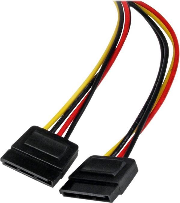 Actual product image StarTech 12" LP4 to 2x SATA Power Y Cable Adapter (30.48 cm, SATA)