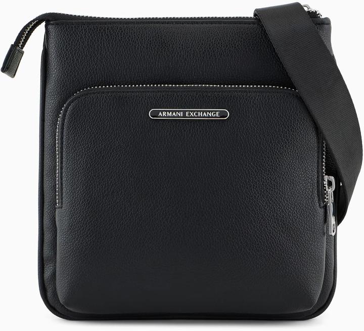 Immagine prodotto Armani Exchange Borsa a Tracolla Doppia con Logo e Targhetta Centrale