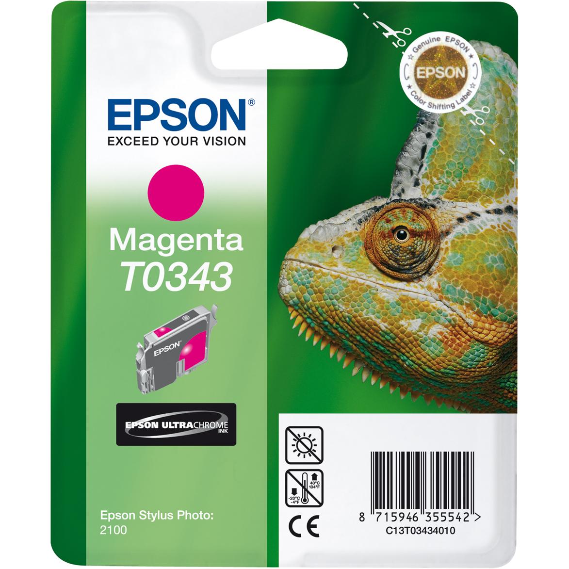 Epson, Druckerpatrone, T0343 Ultra Chrome (M)