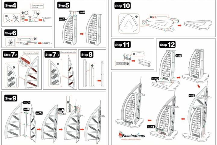Actual product image Metal Earth Burj Al Arab