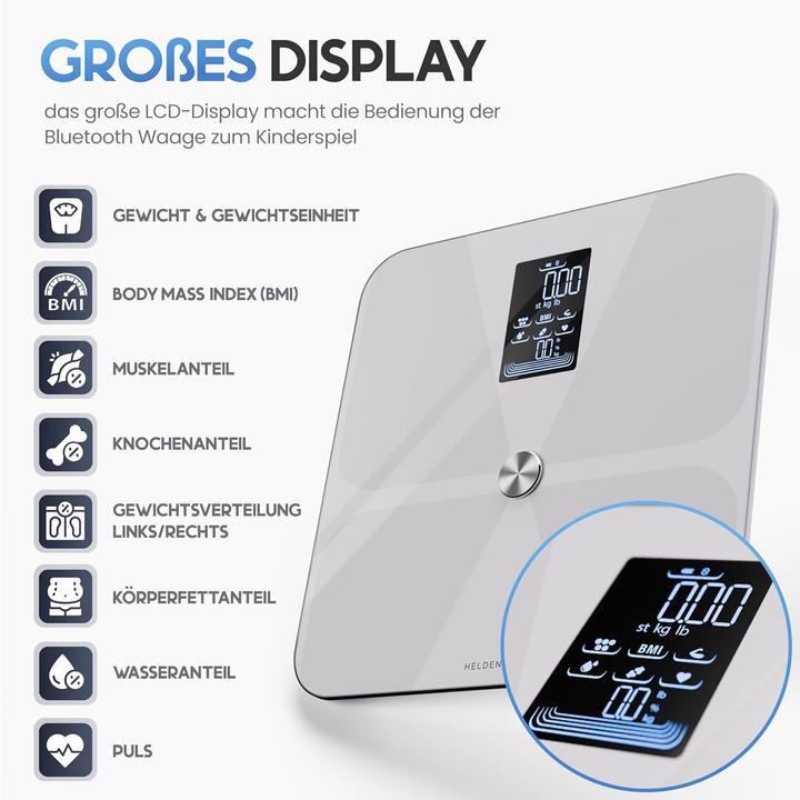 Actual product image Heldenwerk Körperfettwaage (180 kg)