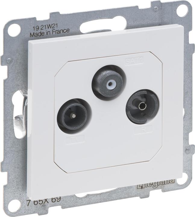 Actual product image Legrand SEANO end box TV-R-SAT f. 765169 HD-TV in the colour ultra white (Plug socket)