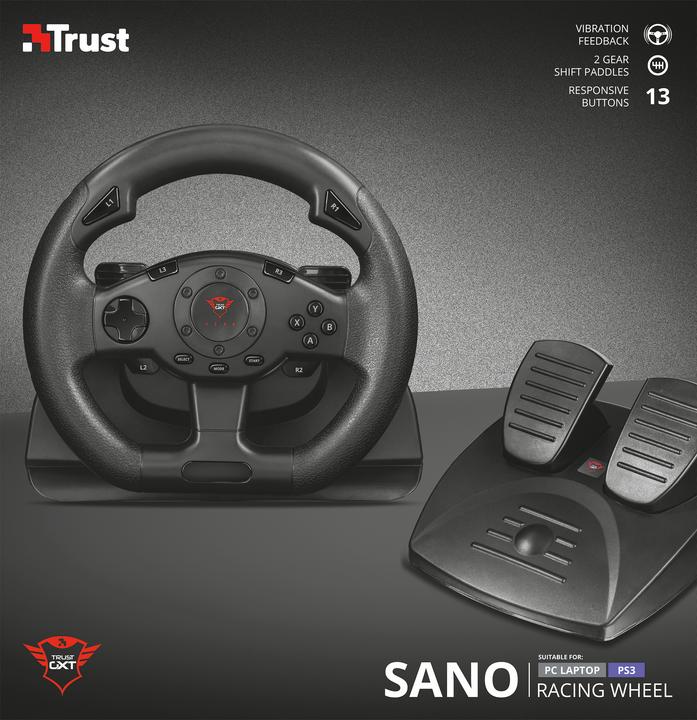 Produktbild Trust GXT 580 Vibration Feedb. Racing Wheel (PC, PS3)