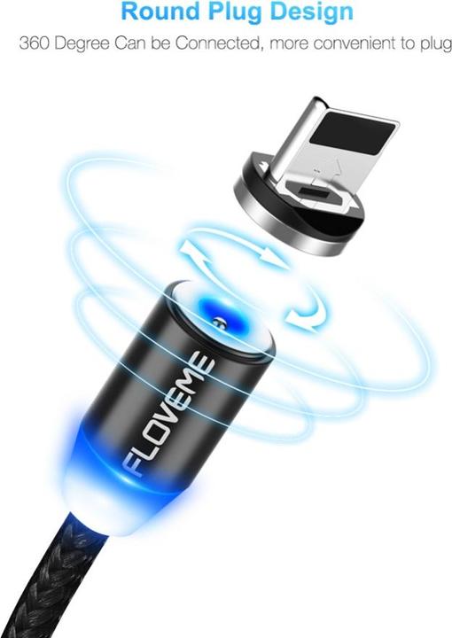 Produktbild Floveme Insnap MicroUSB Ladekabel mit magnetischem Stecker (USB 1.0)