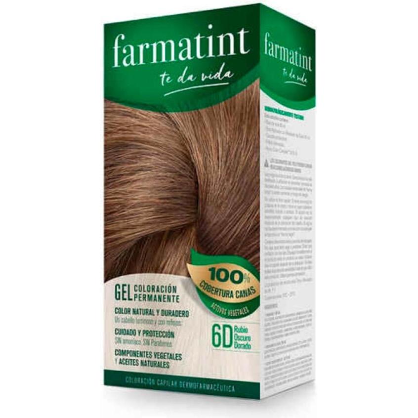 Farmatint, Haarfarbe, gel coloración permanente #6d-rubio oscuro dorado (6D)