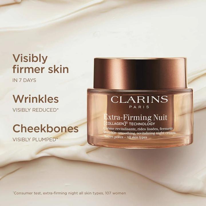 Actual product image Clarins Extra-Firming Nuit (COLLAGEN)³ TECHNOLOGY Crème Toutes Peaux Refill (50 ml, Night cream)