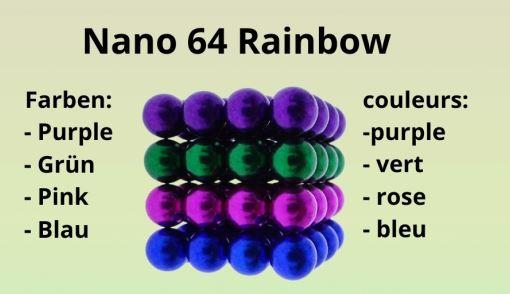 Actual product image Nanodots 64 Rainbow