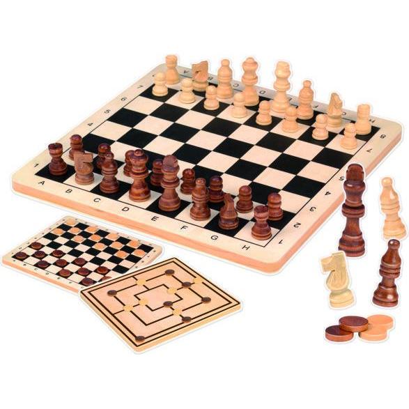 Thumbnail - Rs Toys Game of Chess, Checkers and Tria 29 X 29 cm