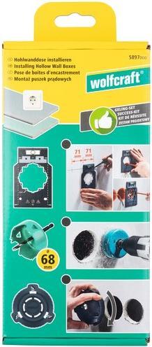 Actual product image wolfcraft 1 socket outlet installation set for drywall construction