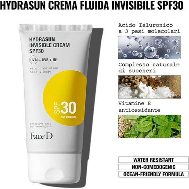 Actual product image FaceD Face D Hydrasun Face Body Sunscreen SPF30 150ml (Sun cream face, SPF 30, 150 ml, 0.15 g)