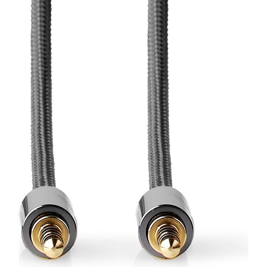 Thumbnail - Nedis Stereo Audio Cable 3.5 mm Male 3.5 mm Male Gold Plated 1.00 m Round Anthracite / Gun Metal Gre (1 m, 3.5mm Klinke ...