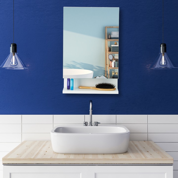 Immagine prodotto Relaxdays Mobile per specchio da bagno con presa di corrente (35 x 12 x 55 cm)