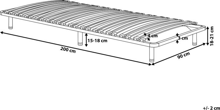 Produktbild Beliani Lattenrost 90 x 200 cm freistehend COMBOURG