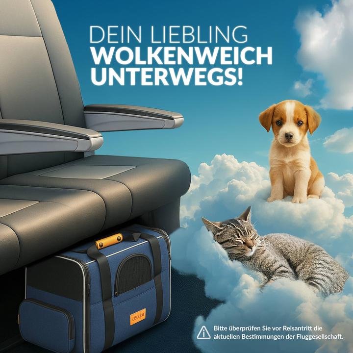 Produktbild Cadoca Haustiertragetasche (Katze, Reflektoren, Faltbar, Waschbar, Komplett zu öffnen)