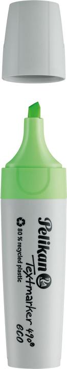 Actual product image Pelikan Highlighter 490 eco on neon green (Neon Green, 5 mm, 1 x)