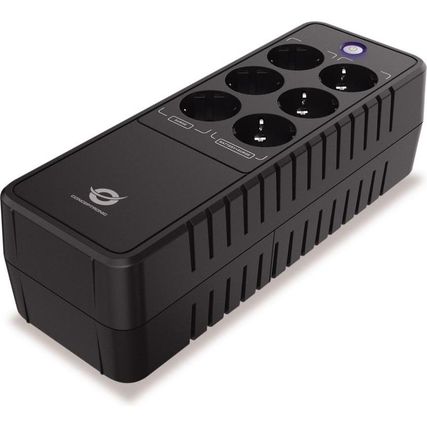 Conceptronic ZEUS USV 850VA 490W Schuko DC Start/LAN sw (0.85 VA, 490 W, Standby USV), USV