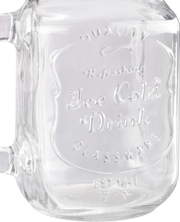 Produktbild Relaxdays Trinkglas mit Strohhalm (0.40 l, 8 x)