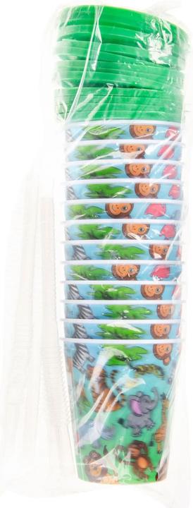 Immagine prodotto Becher mit Deckel und Strohhalm Wilde Tiere