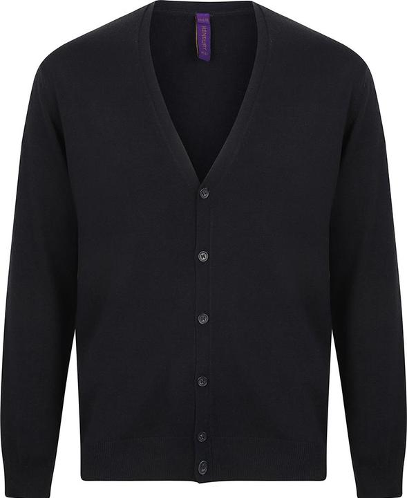 Image du produit Henbury Cardigan en tricot fin avec encolure en V (S, M, L, XL, XXL, 3XL, 4XL)