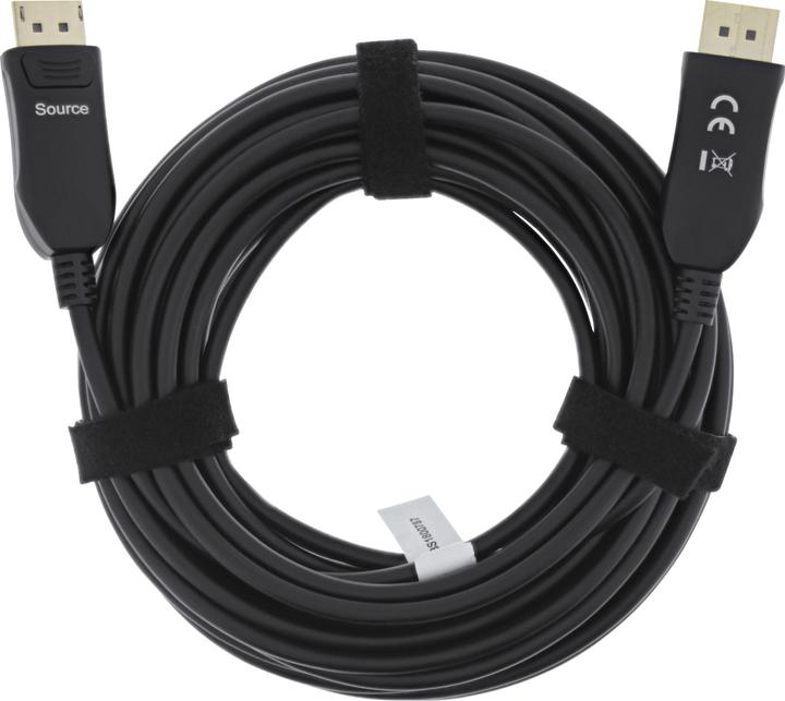 Actual product image InLine DisplayPort 2.1 AOC cable (25 m, DisplayPort)