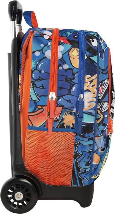Actual product image Comix Ultra Bright School Backpack with LED Lettering and Removable Trolley