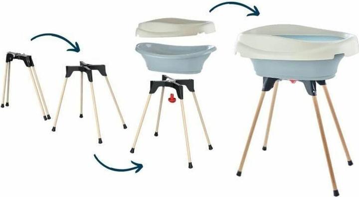 Produktbild Thermobaby Pack Wickelaufsatz und Badewanne Vasco Charmegrau
