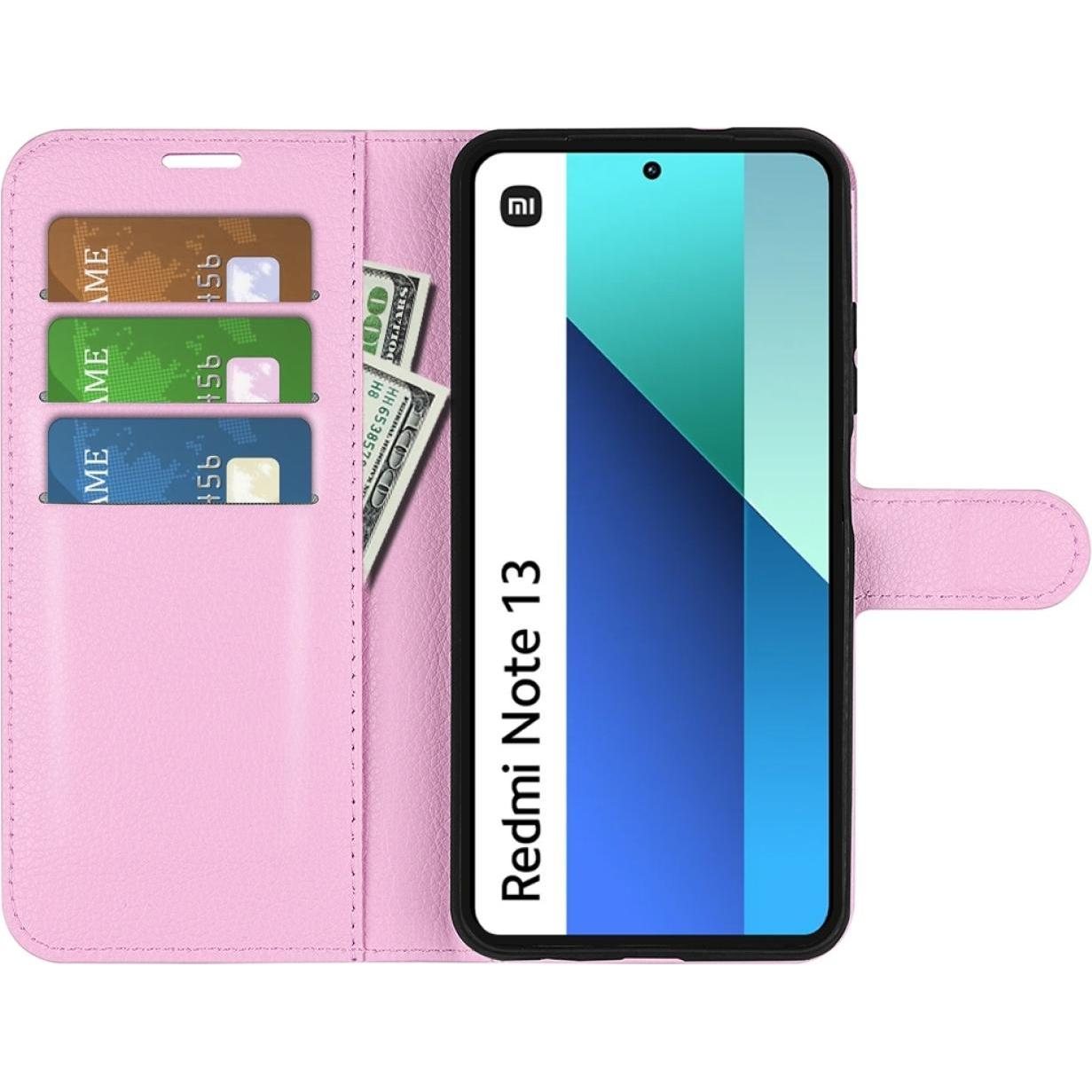 Screenguard Xiaomi Redmi Note 13 4G Leather Guard Lederhülle (Xiaomi Redmi Note 13 4G), Smartphone Hülle, Rosa
