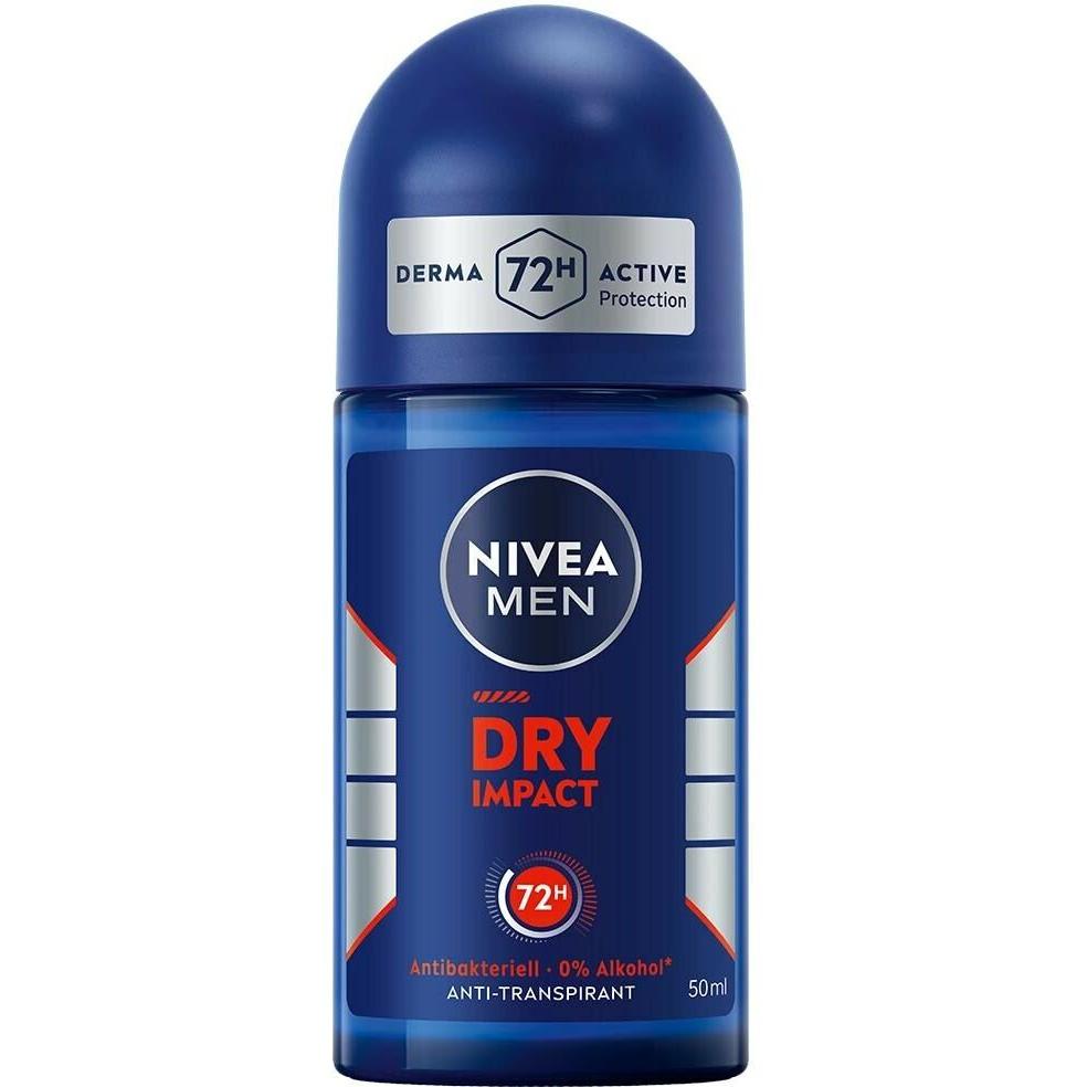 Nivea Men Uomo Deodorante, Multipack Dry Impact Spray (6 Stück) (Roll-On, 50 Ml)