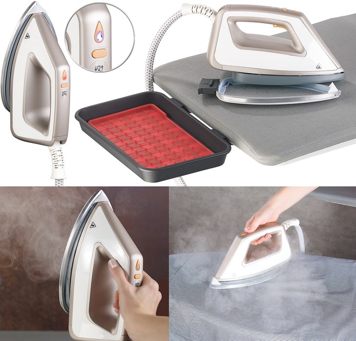 Image du produit Sichler Table à repasser active avec centrale vapeur et brosse vapeur (2200 W, 120 g/min)