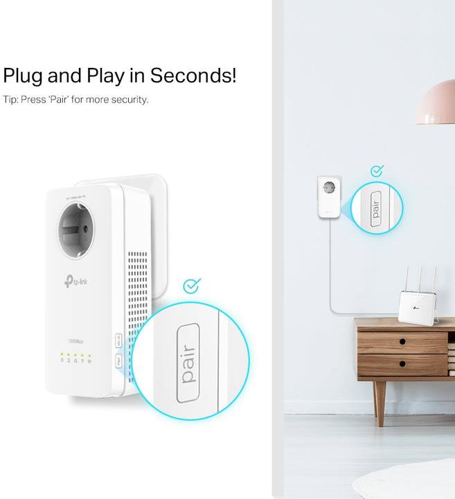 Productafbeelding TP-Link Powerline TL-WPA8631P AV1300 3-poorts (1300 Mbit/s)