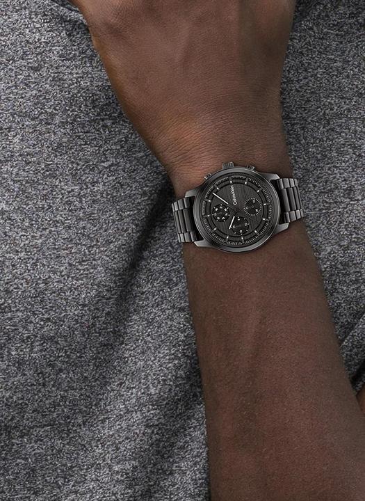 Actual product image Calvin Klein CK25200209 Ambition Heren Horloge - Mineraalglas - Staal - Zwart - 44 mm - Quartz - Vouw/Vlind (44 mm)