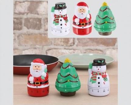 Actual product image Cepewa Rotating kitchen timer, Xmas, 3/s, approx. 9cmH, PE, Santa