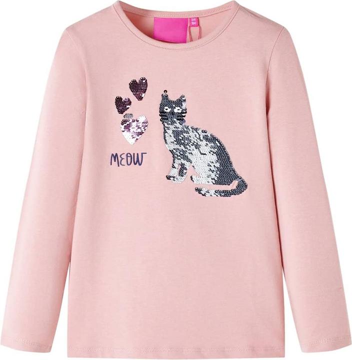 Immagine prodotto vidaXL Camicia a maniche lunghe per bambini rosa chiaro 92,Materiale: 95% cotone. 5 (92)