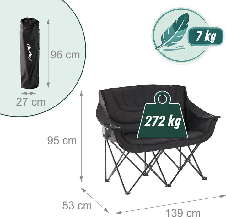Produktbild Relaxdays Camping-Bank
