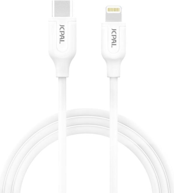 JCPAL Linx USB-C to Lightning Cable 2m - white (2 m, USB 3.2 Gen 1, 18 W)