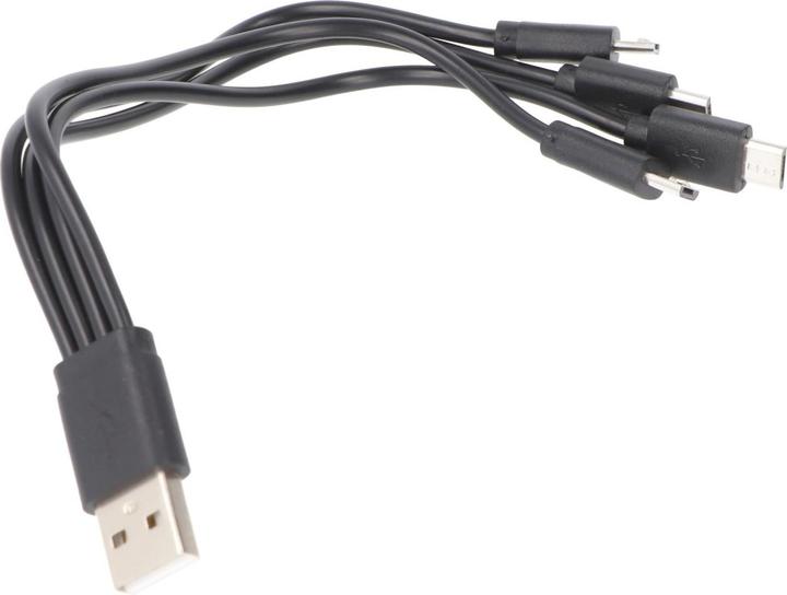Actual product image Keeppower USB distributor type-A to 4 x Micro USB length: 0.2 m up to 2.1A (0.20 m, USB 2.0)