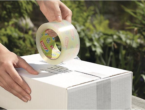 Actual product image tesa tesapack ECO & STRONG packaging tape - environmentally friendly packaging tape made from 100 % (50 mm)