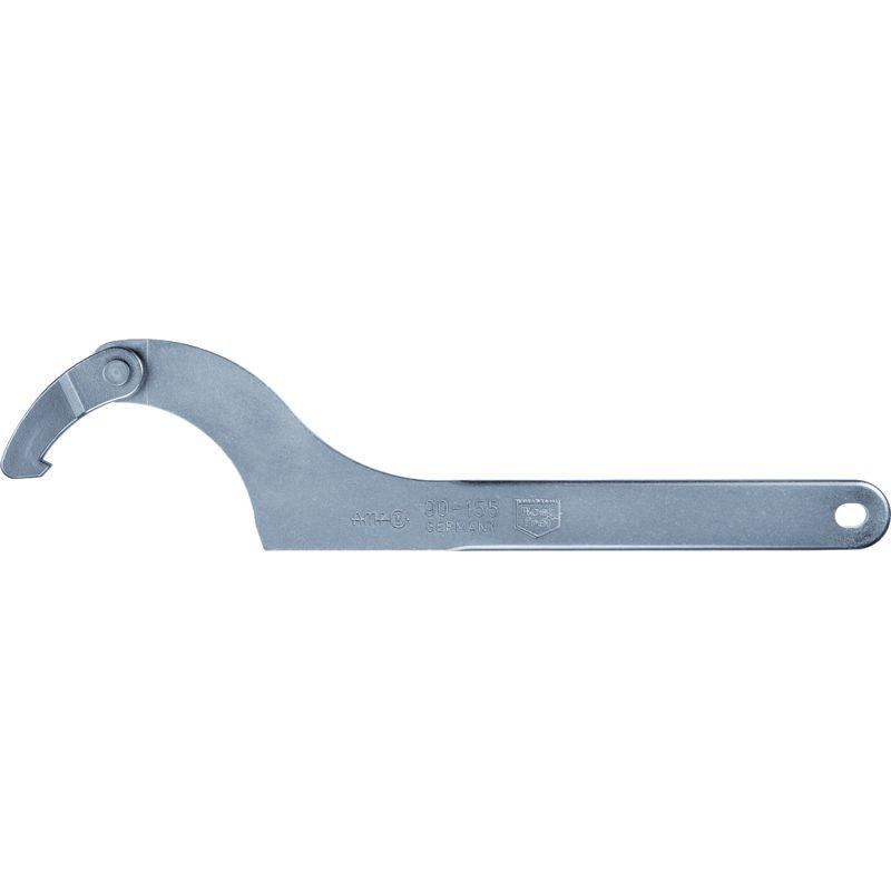 Amf, Schraubenschlüssel, Rostfreier Gelenkhakenschlüssel mit Nase (90 mm, 155 mm)