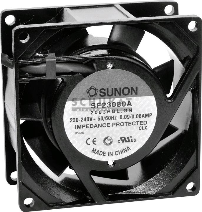 Sunon SF23080A2083HSL Axial fan 230 V/AC 39.07 m³/h (L x W x H) 80 x 80 x 38 m (80 mm, 1x)