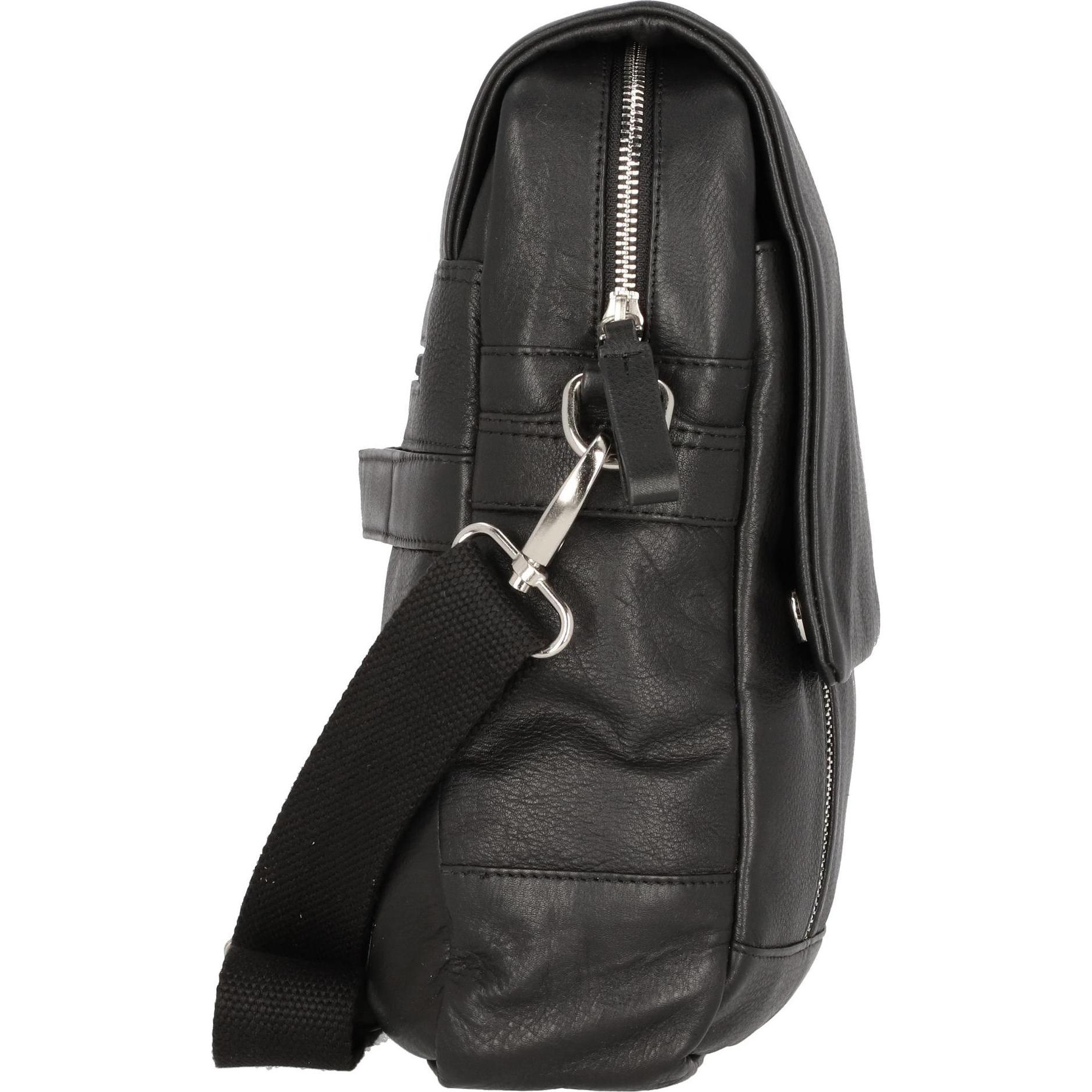 Thumbnail - Jüscha, Handtasche, Umhängetasche ORO Leder schwarz, Schwarz