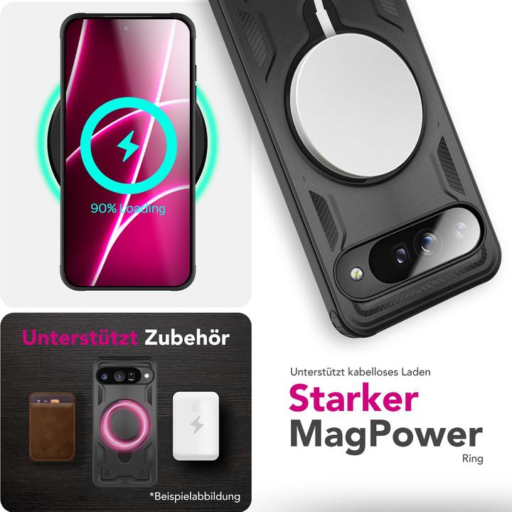 Image du produit Nalia Cover "Stormguard" - MagSafe Panzer Schutz Hülle mit 360° Ring - Military Outdoor Case (Google Pixel 10)