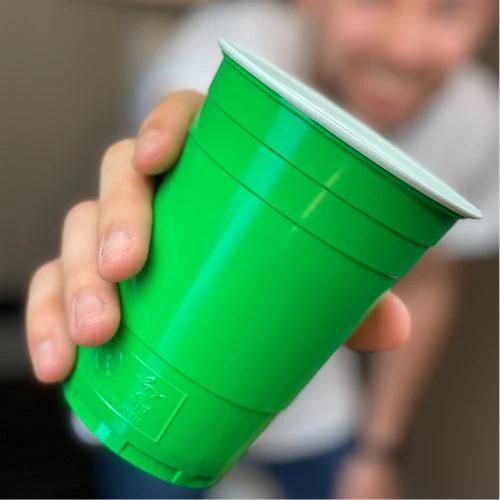 MrPong Grüne Beer Pong Becher - 50 Stk. grüne Plastikbecher