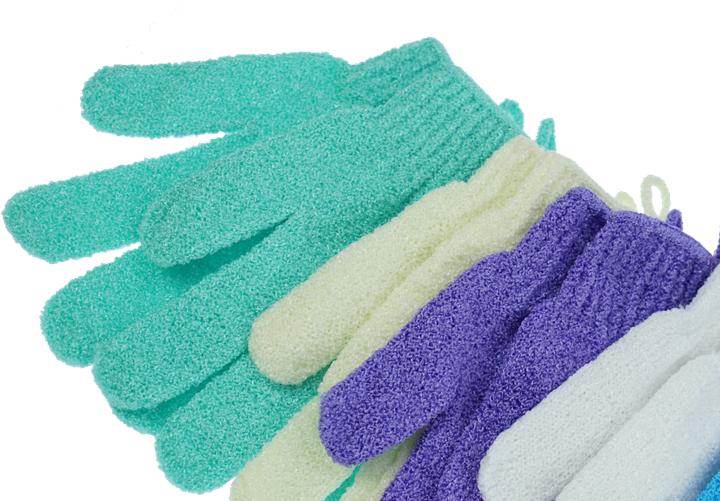 Actual product image Massage glove (pair) - nylon, assorted colours, suitable for all sizes