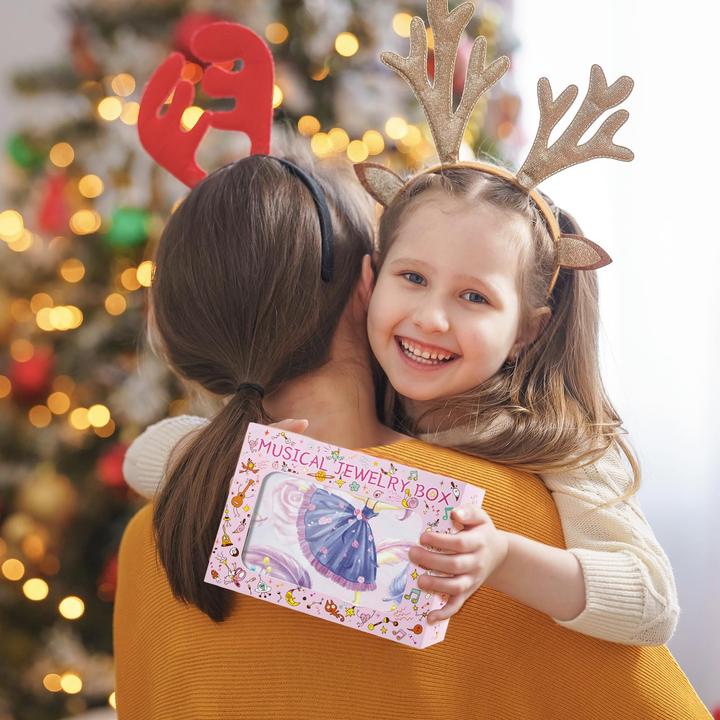 Produktbild Only-Bags.Store Schmuckkästchen mit Musik, Kinderschmuckkästchen Spieluhr mit drehender Ballerina