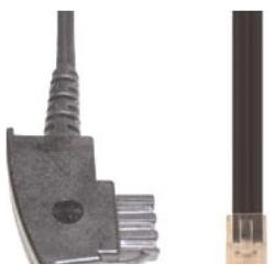 E+P T 180/3 3m Schwarz Telefonkabel, Telefon Zubehör
