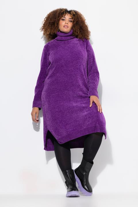 Produktbild Ulla Popken Chenille-Kleid, Strukturstrick, Rollkragen, Langarm (46, 48)
