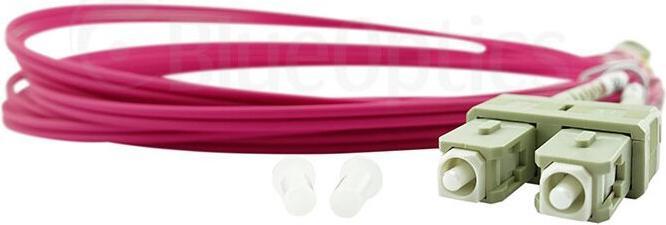 Actual product image BlueOptics Duplex fibre optic patch cable LC-SC multimode OM4 1 metre (1 m)